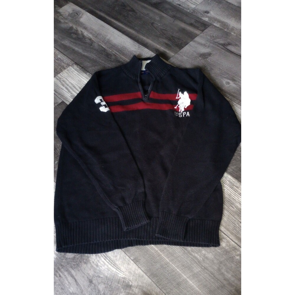 U.S. Polo Assn. Men's M 100% Cotton  Navy Blue Knit Sweater